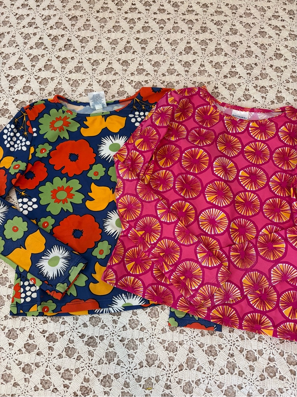 Marimekko for Target Girl’s Long Sleeve Rash Guards Bundle of 2 Size Small